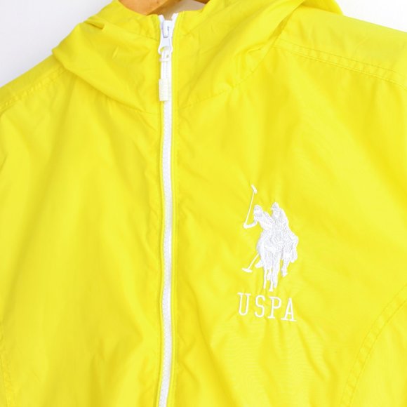 NWOT U.S. Polo Assn. Hooded Yellow Rain Jacket - Picture 4 of 10